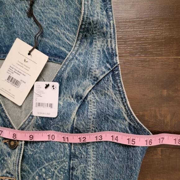 SPELL Road Trip Denim Vest Dress Womens S Blue Bandana Timeless Western Boho - Picture 6 of 8